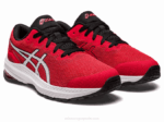 Asics Escuela Primaria GT-1000 Zapatillas Rojo Eléctrico Blanco - Image 2