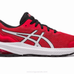 Asics Escuela Primaria GT-1000 Zapatillas Rojo Eléctrico Blanco
