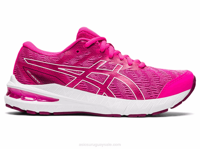 Asics escuela primaria gt-2000 rosa brillante y blanco ideal para niños - Image 1