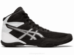 Asics escuela primaria matflex 6 zapatillas negras y plateadas