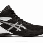Asics escuela primaria matflex 6 zapatillas negras y plateadas