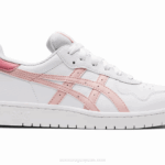 Asics escuela primaria melocotón blanco jengibre zapatillas deportivas