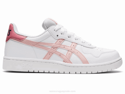 Asics escuela primaria melocotón blanco jengibre zapatillas deportivas