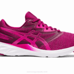 Asics espoleta zapatillas rojas fucsias para correr