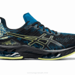 Asics explosión de gel negro y amarillo brillante 2LVJ1680