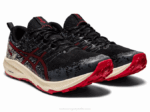 Asics Fuji Lite 2 Zapatillas Negro Rojo Eléctrico Rápidas y Ligeras - Image 2
