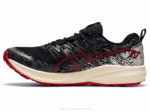 Asics Fuji Lite 2 Zapatillas Negro Rojo Eléctrico Rápidas y Ligeras - Image 4
