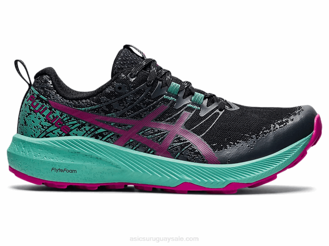 Asics Fuji Lite 2 Zapatillas Negro Rojo Fucsia Rápidas y Ligaderas - Image 1