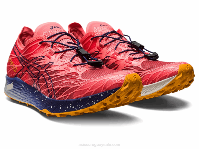 Asics fujivelocidad 2LVJ2621 Zapatillas Papaya Azul Indigo Para Correr - Image 2