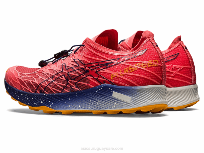 Asics fujivelocidad 2LVJ2621 Zapatillas Papaya Azul Indigo Para Correr - Image 3