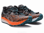 Asics fujivelocidad zapatillas negro naranja para correr - Image 2