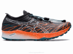 Asics fujivelocidad zapatillas negro naranja para correr
