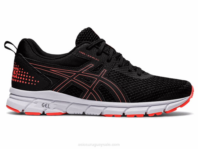 asics_gel_33_calzado_deportivo_negro_coral_relampago.png Asics gel-33 Calzado Deportivo Negro Coral Relámpago - Image 1