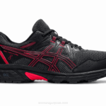 Asics Gel 8 Zapatillas Negro Rojo Eléctrico Performance