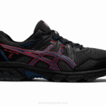 Asics Gel 8 Zapatillas Negro Rojo Fuego Rendimiento Excelente