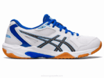 Asics gel-cohete 10 zapatillas blancas azul ártico rendimiento y comodidad
