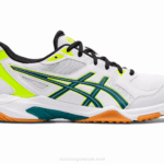 Asics gel-cohete 10 zapatillas blancas pino aterciopelado estilo y confort