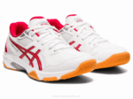 Asics gel cohete 10 zapatillas blancas rojas rendimiento alto - Image 2