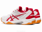 Asics gel cohete 10 zapatillas blancas rojas rendimiento alto - Image 3