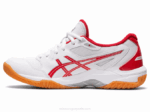 Asics gel cohete 10 zapatillas blancas rojas rendimiento alto - Image 4