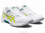 Asics Gel Cohete 10 Zapatillas Blanco Amarillo Seguridad - Image 2