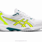 Asics Gel Cohete 10 Zapatillas Blanco Amarillo Seguridad