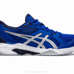 Asics gel-cohete 10 zapatillas deportivas azul plata rendimiento alto