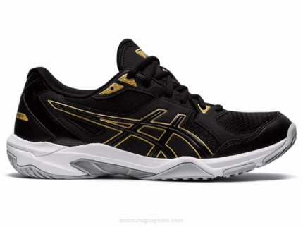 Asics gel-cohete 10 zapatillas negras y doradas de alto rendimiento