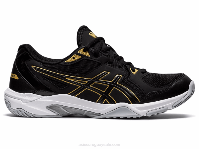Asics gel-cohete 10 zapatillas negras y doradas de alto rendimiento - Image 1