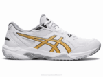 Asics gel-cohete 10 zapatillas oro blanco ultra ligeras