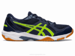 Asics gel-cohete ancho 10 en medianoche y verde peligro