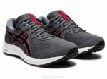 Asics Gel Conten 7 Extra Ancho Gris Rojo Deportivo - Image 2