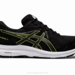 Asics Gel Conten 7 Extra Ancho Negro Verde Peligro Deportivo