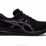 Asics Gel Conten 7 Extra Ancho Negro y Gris Comodidad y Estilo