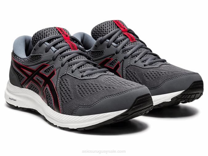 Asics Gel Contender 7 Zapatillas Gris Rojo Clásico Ideal para Correr - Image 2