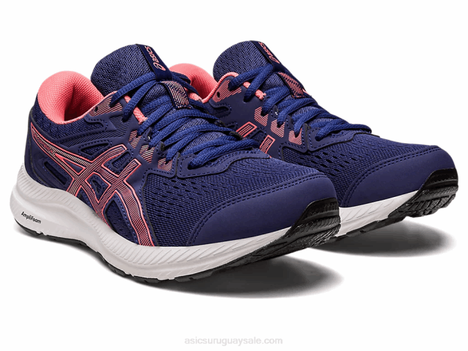 Asics Gel Contender 8 Azul Índigo y Papaya para Correr - Image 2