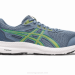 Asics gel-contender 8 zapatillas azul acero y ralladura lima