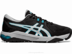 Asics gel course glide hombres negro plata rendimiento confort