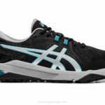 Asics gel course glide hombres negro plata rendimiento confort