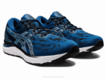 Asics gel cúmulo 23 zapatillas azul mako plata pura - Image 2