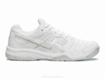 Asics gel dedicado 6 zapatillas plata blanca rendimiento alto