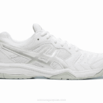 Asics gel dedicado 6 zapatillas plata blanca rendimiento alto