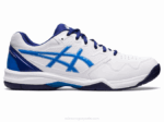 Asics gel dedicado 7 running blanco azul eléctrico