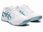 Asics gel dedicado 7 zapatillas blancas azules para correr - Image 2