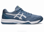 Asics gel dedicado 7 zapato running acero azul blanco