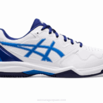Asics gel dedicate 7 arcilla blanco azul eléctrico para tenis