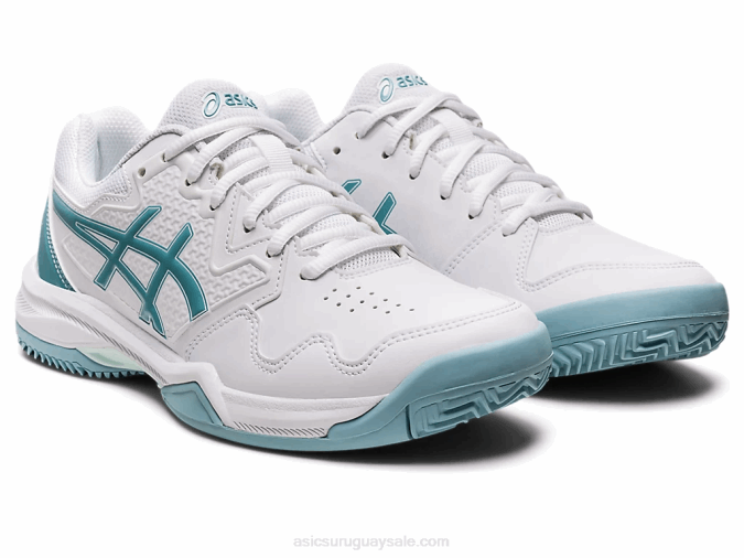 Asics gel-dedicate 7 arcilla blanco y azul humo tennis rendimiento - Image 2