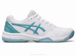 Asics gel-dedicate 7 arcilla blanco y azul humo tennis rendimiento