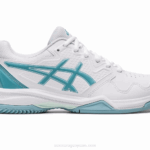 Asics gel-dedicate 7 arcilla blanco y azul humo tennis rendimiento