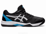 Asics gel-dedicate 7 tenis arcilla negro azul isla